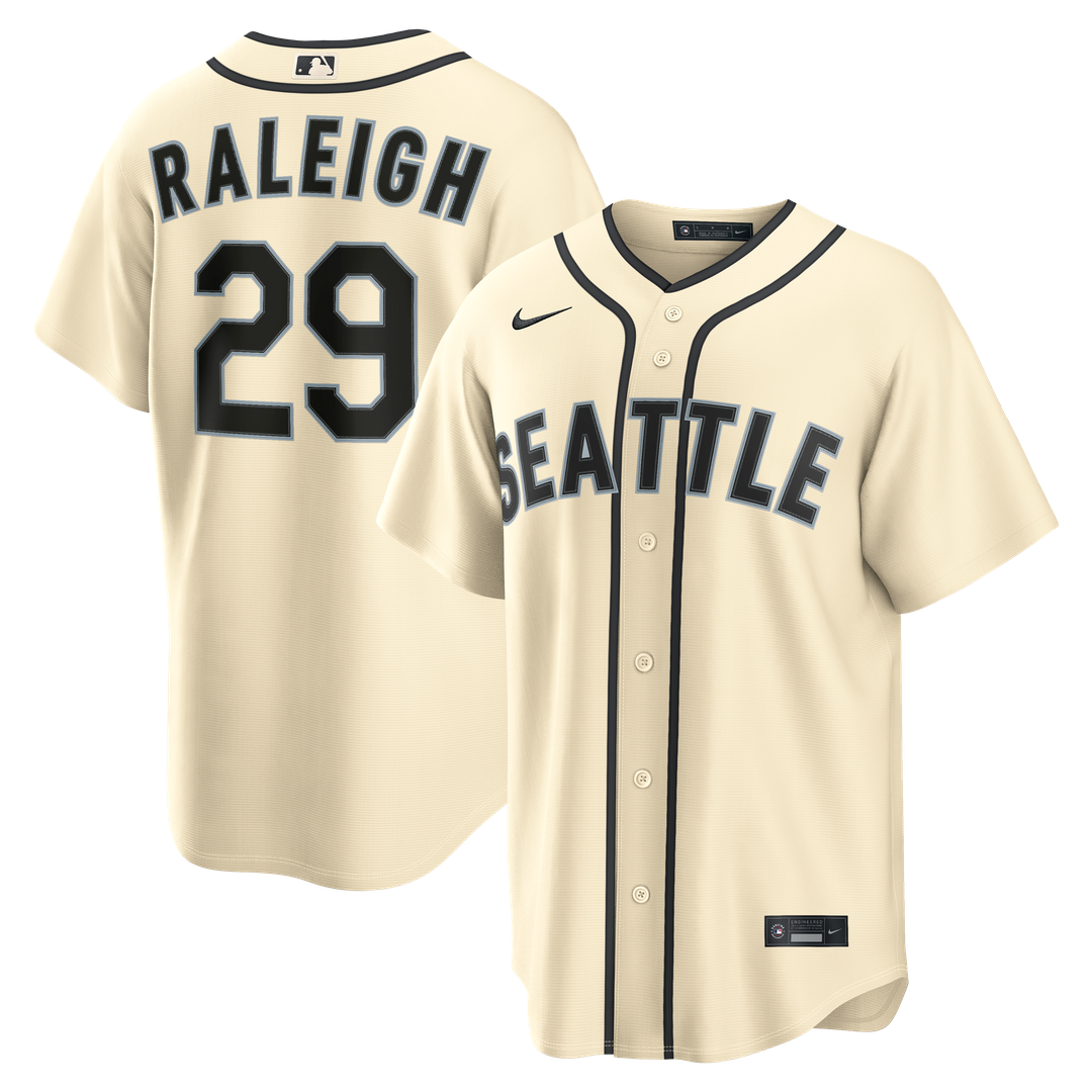 Seattle Mariners Nike Cal Raleigh Road Replica Baseball Jersey - Navy