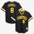Pittsburgh Pirates Mitchell & Ness Willie Stargell Cooperstown Collection Big & Tall Mesh Batting Practice Baseball Jersey - Black