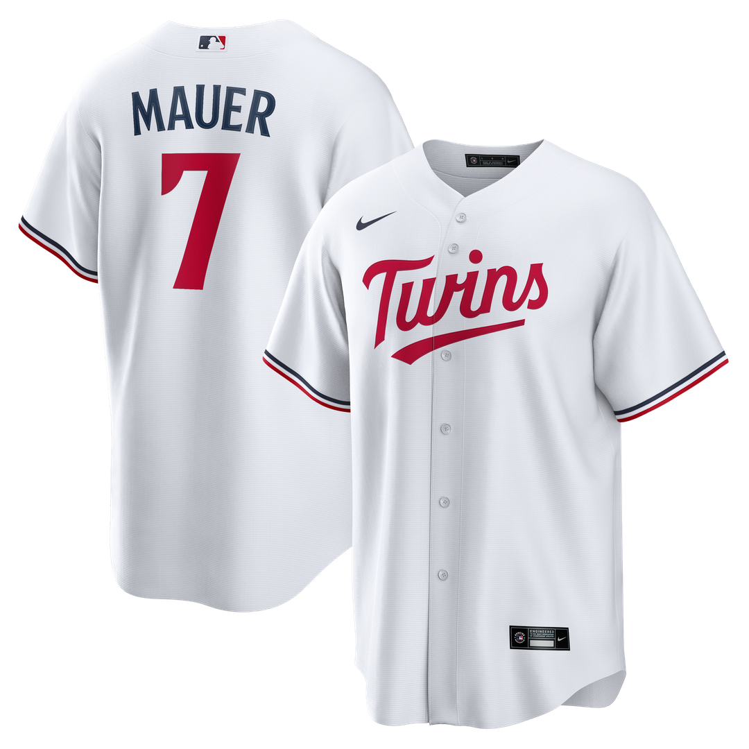 Minnesota Twins Nike Joe Mauer Home Retired Player Replica Baseball Jersey - White