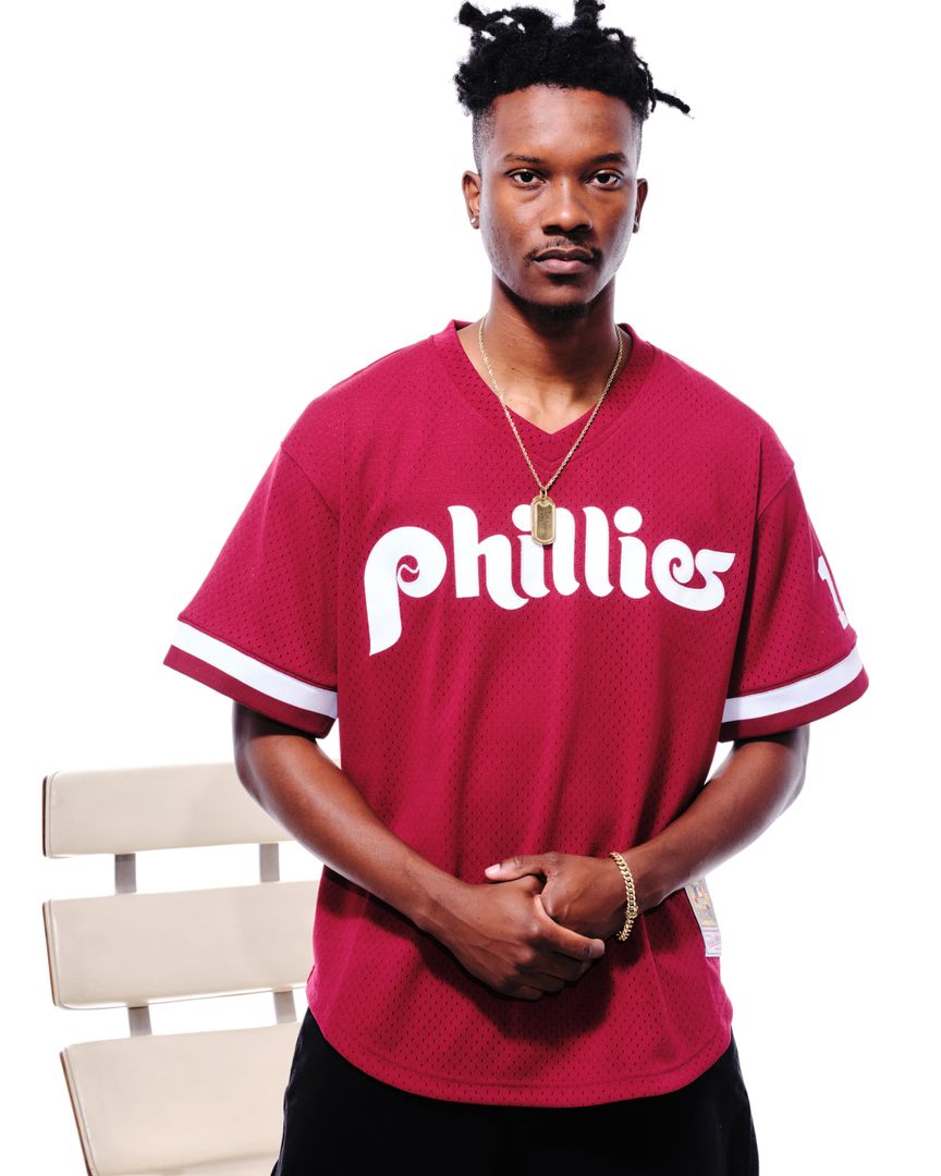 Philadelphia Phillies Mitchell & Ness John Kruk Burgundy Big & Tall Cooperstown Collection Mesh Batting Practice Baseball Jersey