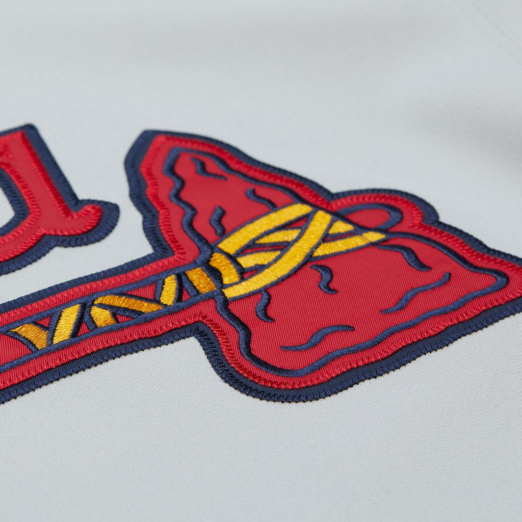Atlanta Braves Mitchell & Ness Chipper Jones 1995 Throwback Authentic Baseball Jersey - Gray