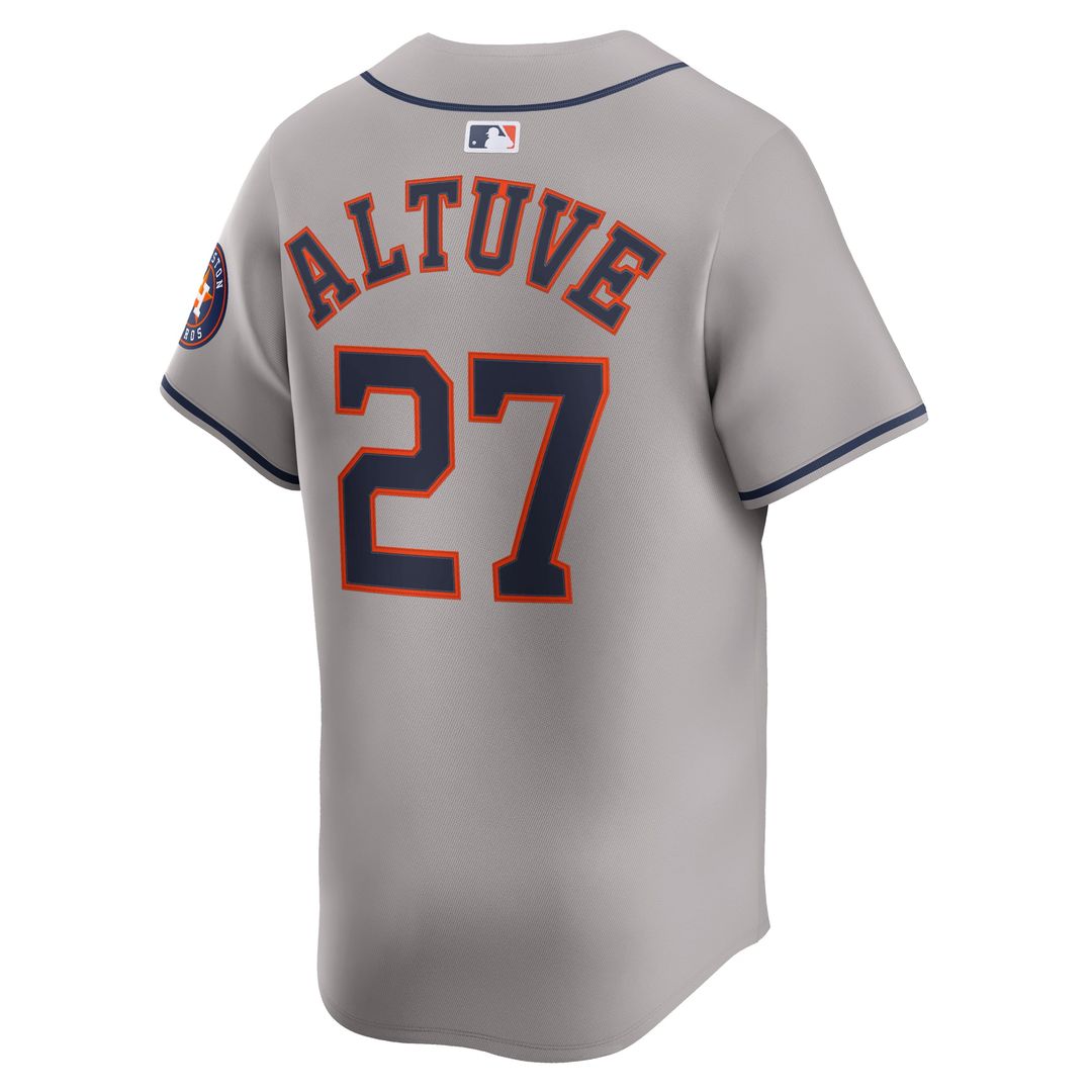 Houston Astros Nike Jose Altuve Road Limited Baseball Jersey - Gray