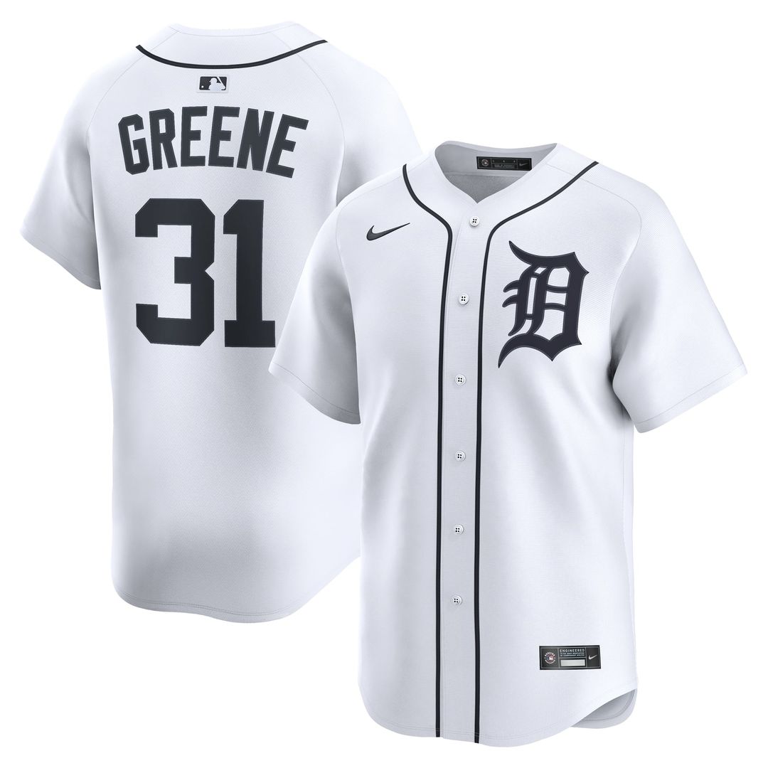 Detroit Tigers Nike Riley Greene Home Limited Baseball Jersey - White