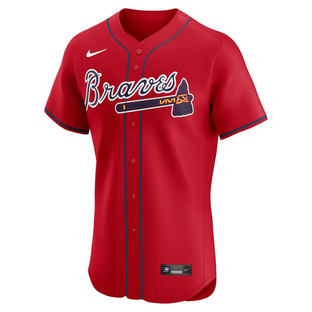 Atlanta Braves Nike Alternate Elite Baseball Jersey - Red