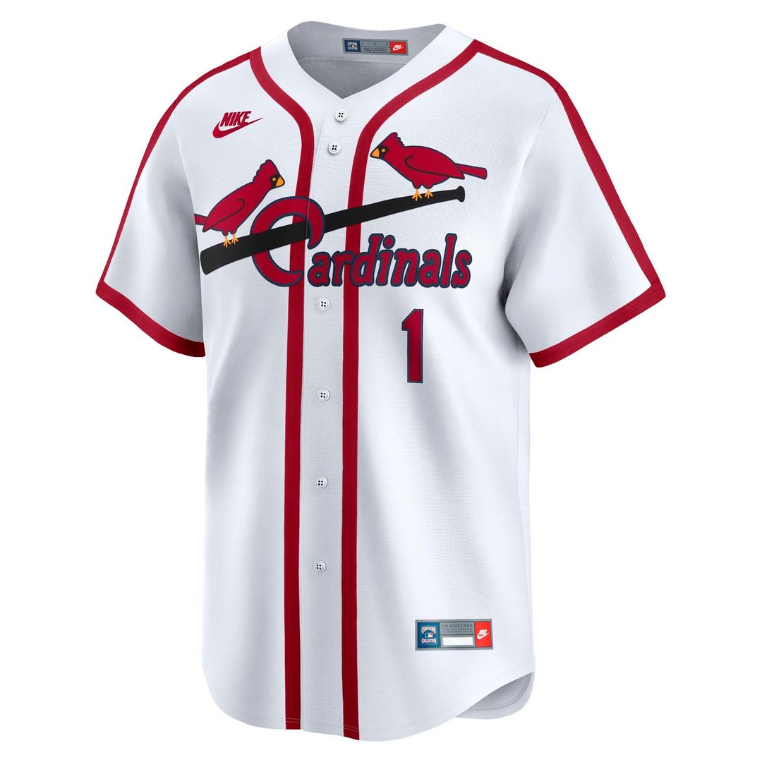 St. Louis Cardinals Nike Ozzie Smith Throwback Cooperstown Collection Limited Baseball Jersey - White
