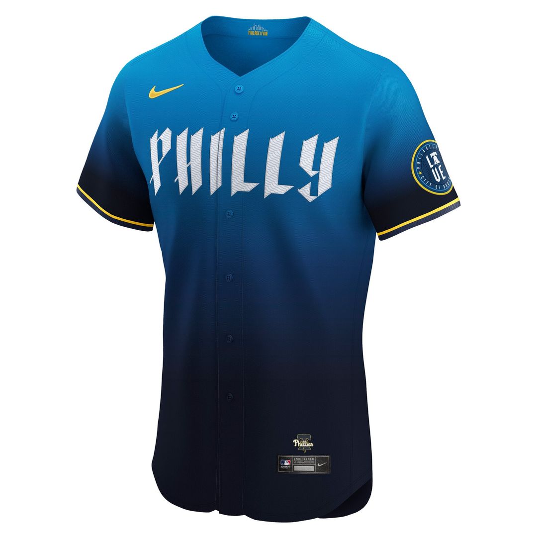 Philadelphia Phillies Nike Bryce Harper City Connect Elite Baseball Jersey - Navy