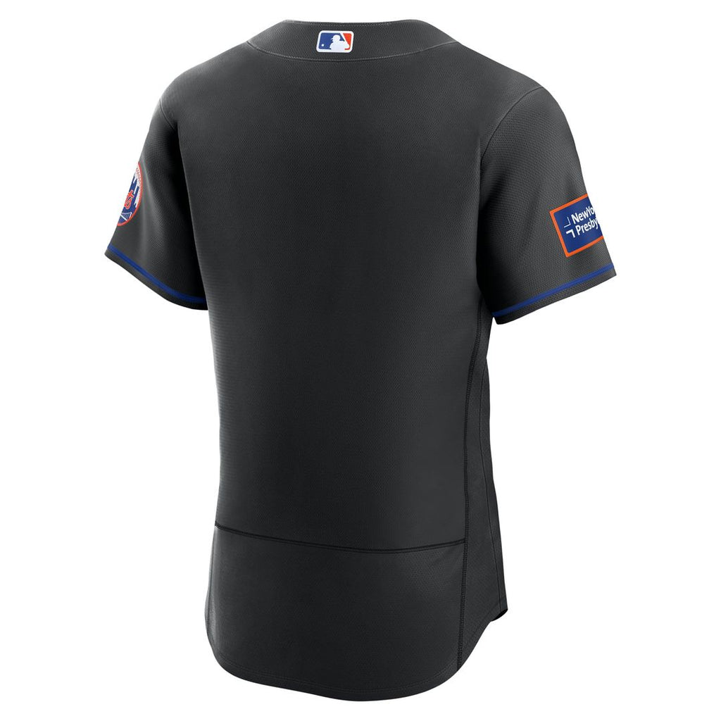 New York Mets Nike Home Sponsor Patch Authentic Baseball Jersey - White
