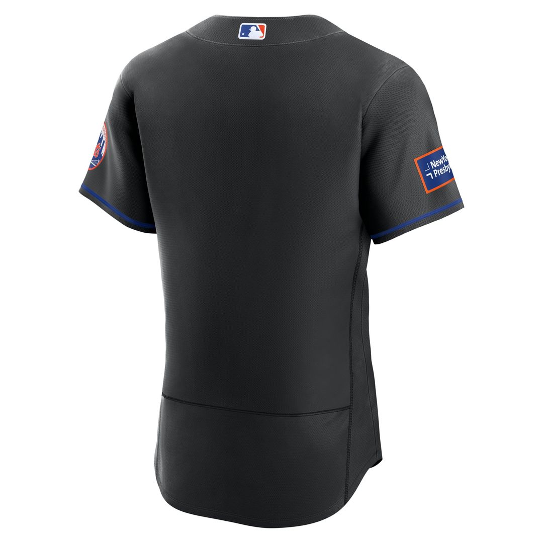 New York Mets Nike Home Sponsor Patch Authentic Baseball Jersey - White