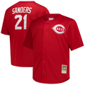 Cincinnati Reds Mitchell & Ness Deion Sanders Big & Tall Cooperstown Mesh Batting Practice Baseball Jersey - Red