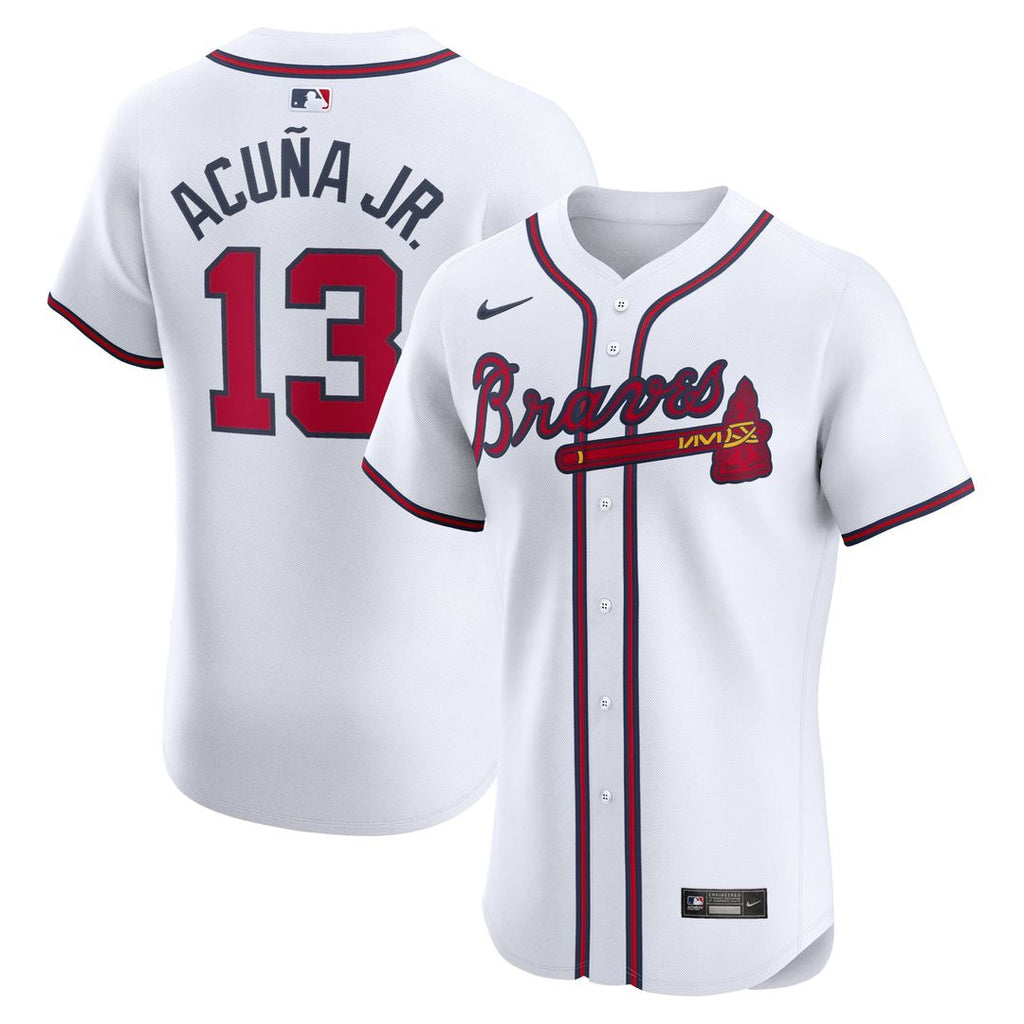 Atlanta Braves Nike Ronald Acuña Jr. Home Elite Baseball Jersey - White