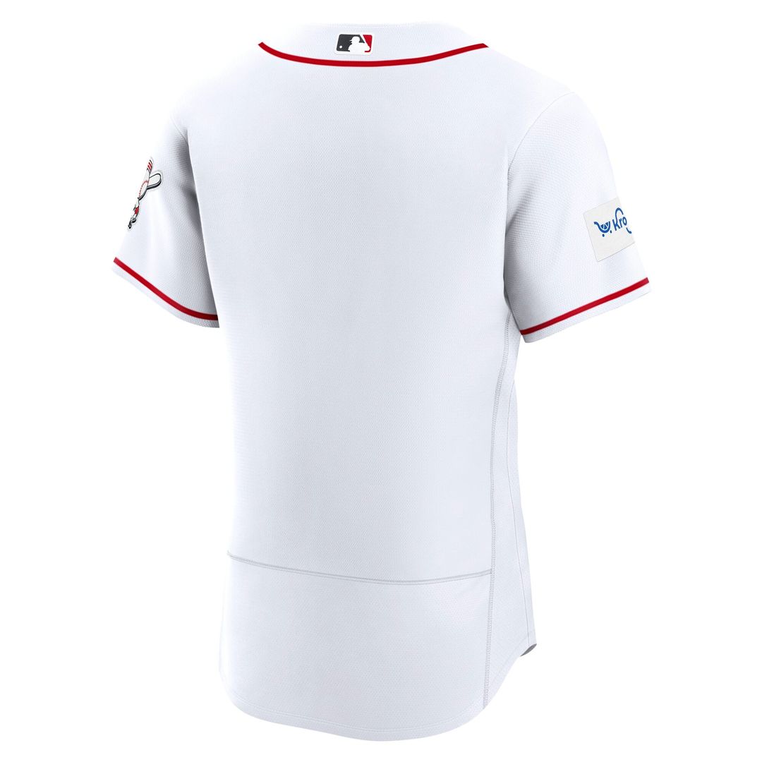 Cincinnati Reds Nike Home Sponsor Patch Authentic Baseball Jersey - White