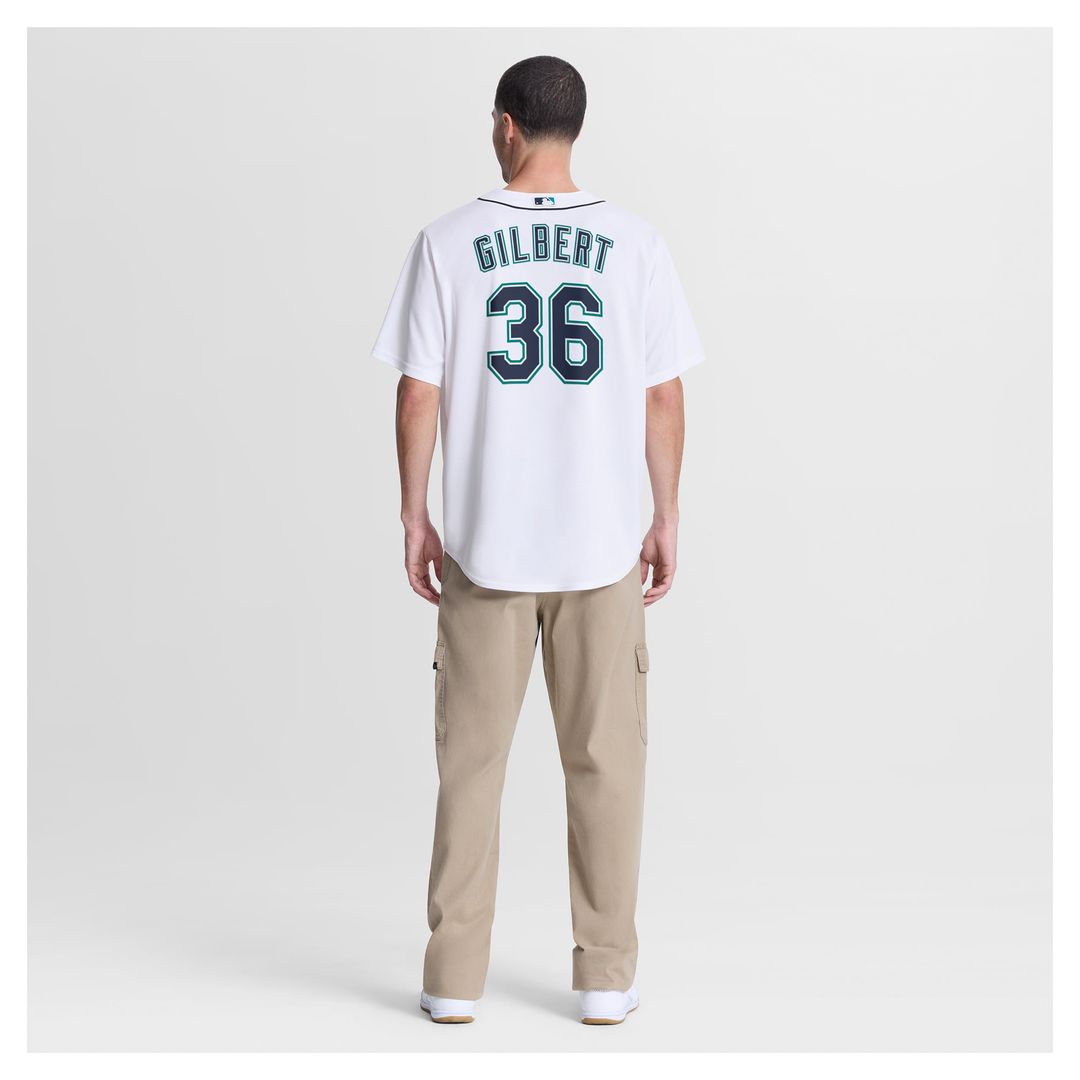 Seattle Mariners Nike Logan Gilbert Home Replica Baseball Jersey - White