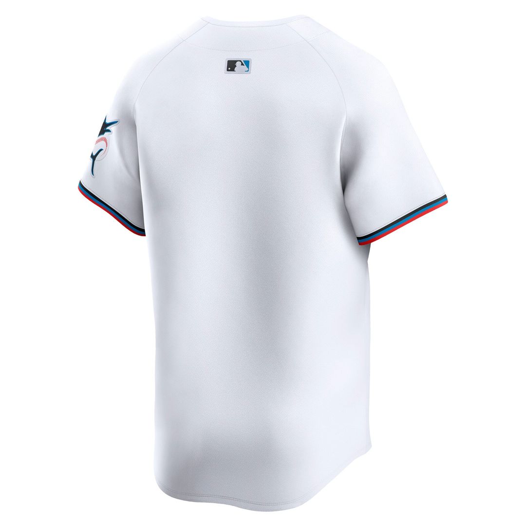 Miami Marlins Nike Home Limited Baseball Jersey - White