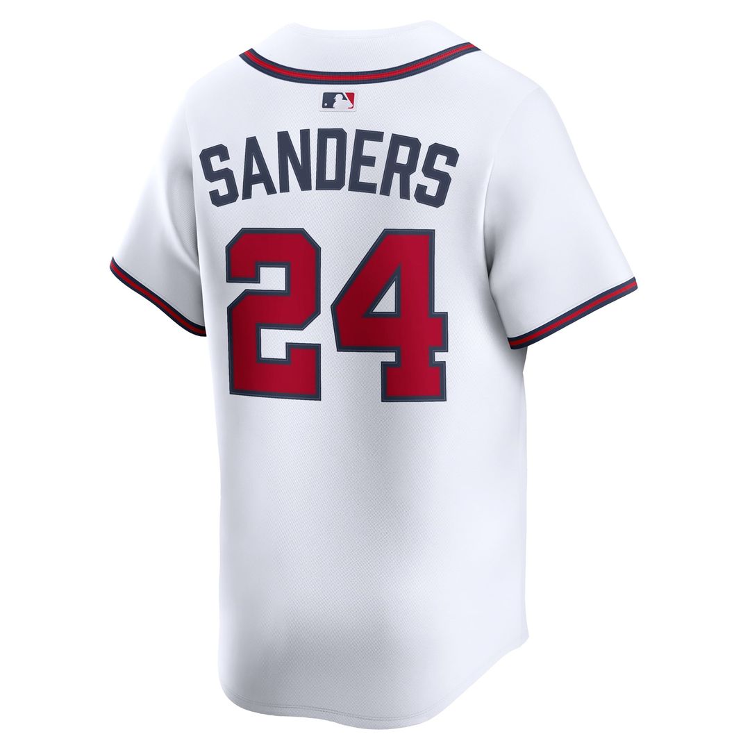 Atlanta Braves Nike Deion Sanders Limited Baseball Jersey - White