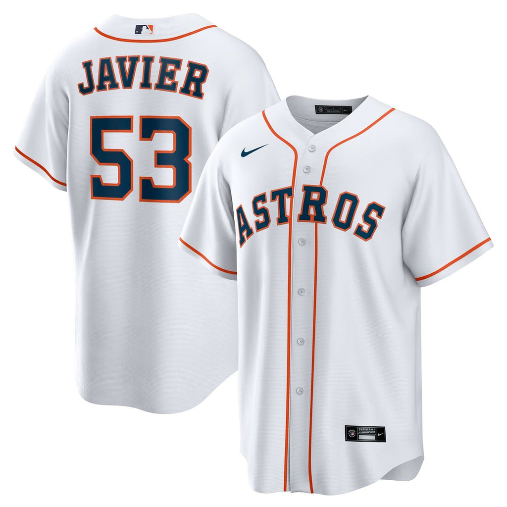 Houston Astros Nike Cristian Javier Home Replica Baseball Jersey - White