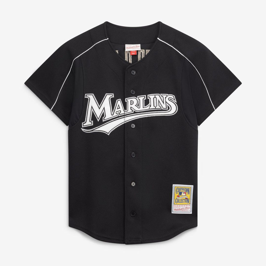 Florida Marlins Mitchell & Ness Dontrelle Willis Cooperstown Collection Mesh Batting Practice Button-Up Baseball Jersey - Black