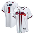 Atlanta Braves Nike #1 Groom Home Replica Baseball Jersey - White