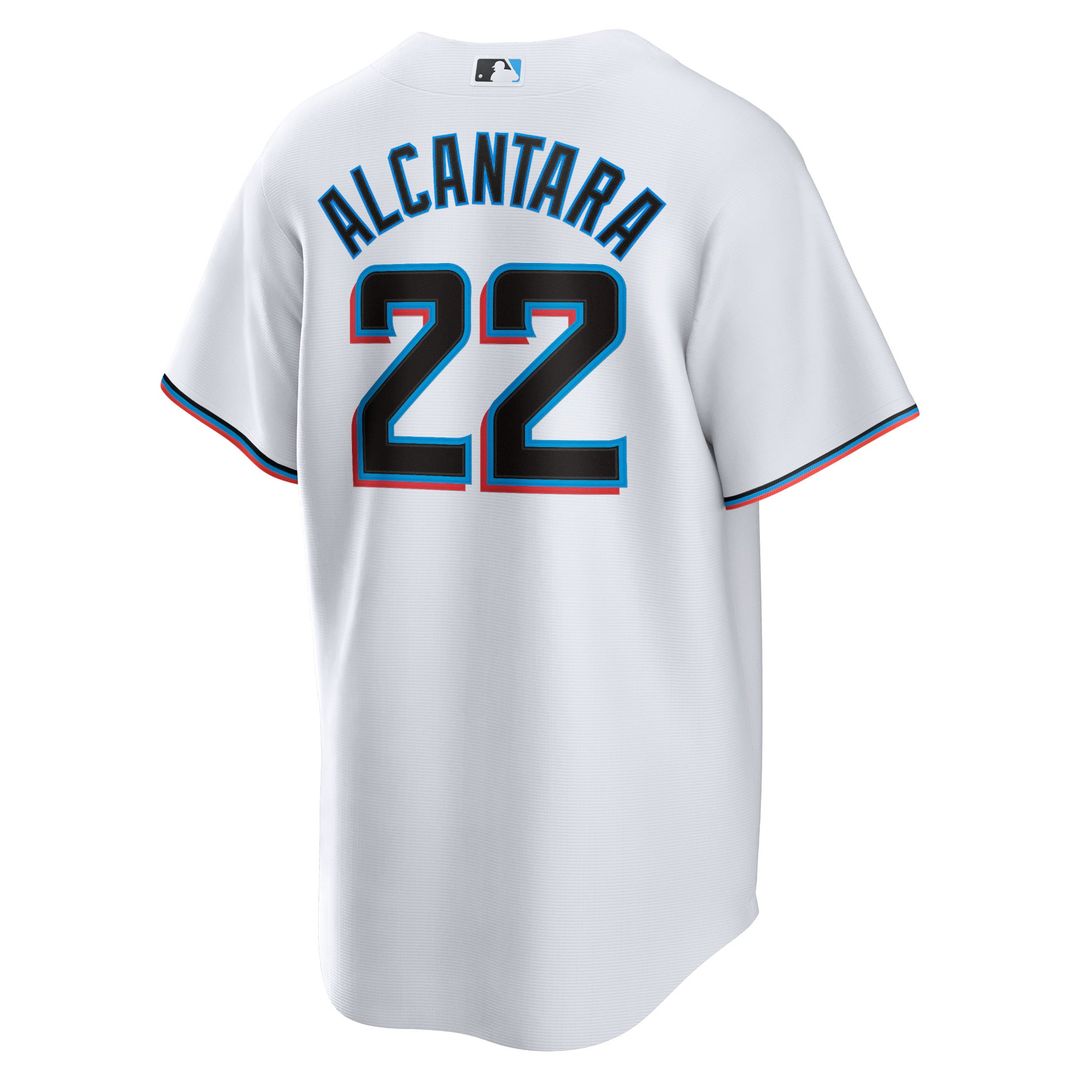 Miami Marlins Nike Sandy Alcantara Replica Baseball Jersey - White