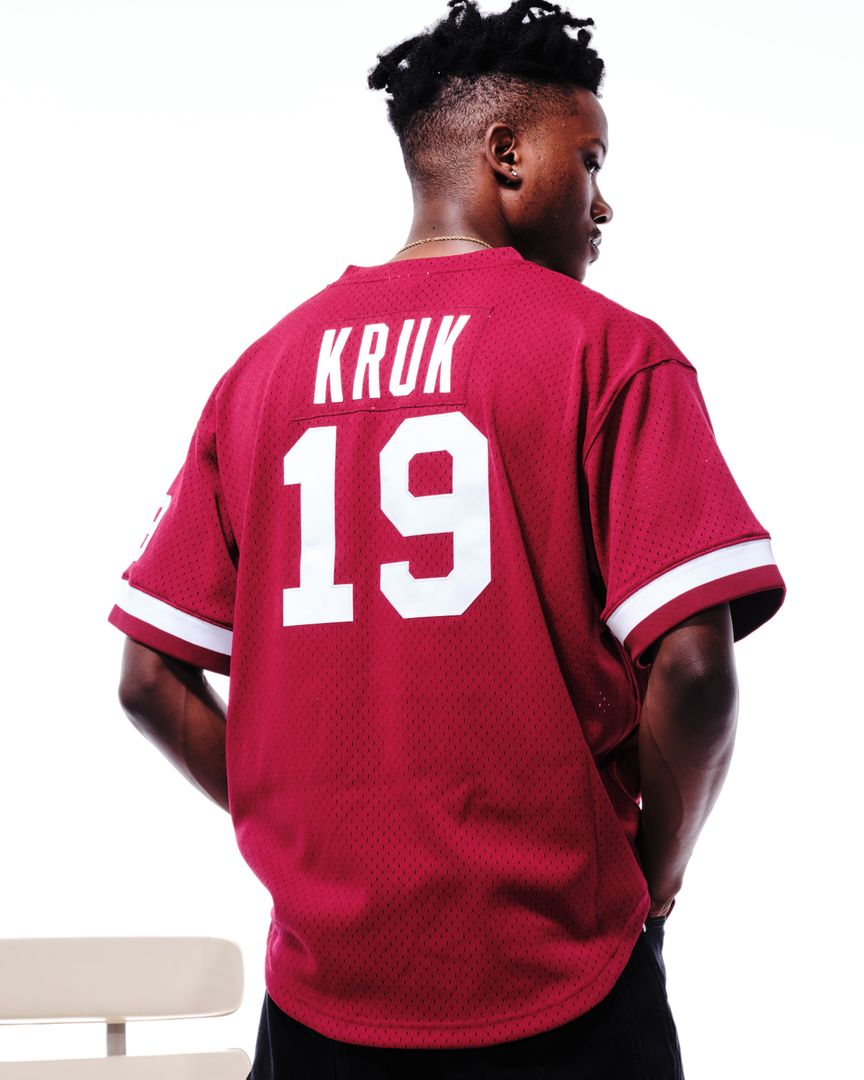Philadelphia Phillies Mitchell & Ness John Kruk Burgundy Big & Tall Cooperstown Collection Mesh Batting Practice Baseball Jersey