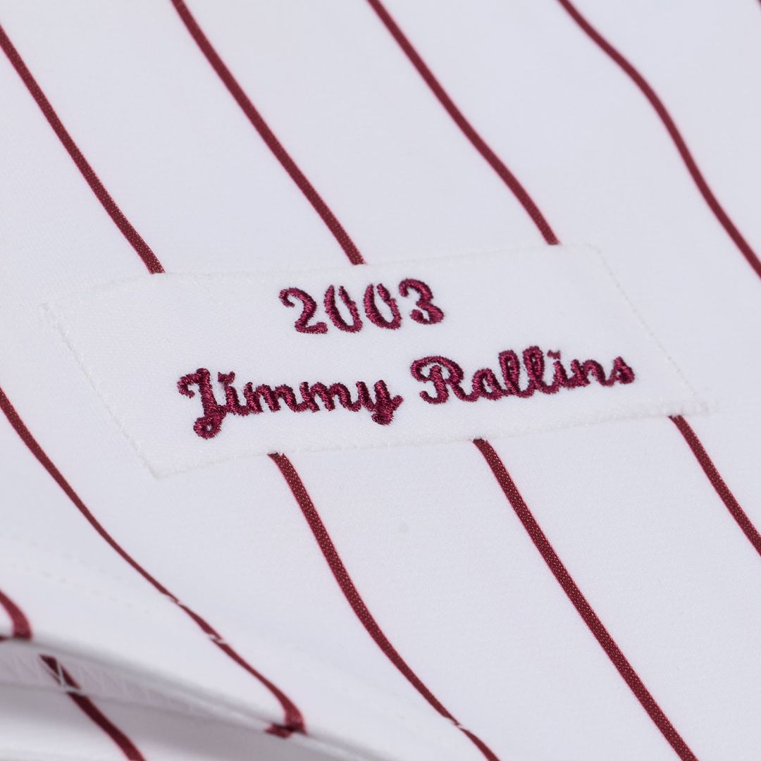 Philadelphia Phillies Mitchell & Ness Jimmy Rollins 2003 Cooperstown Collection Authentic Baseball Jersey - White