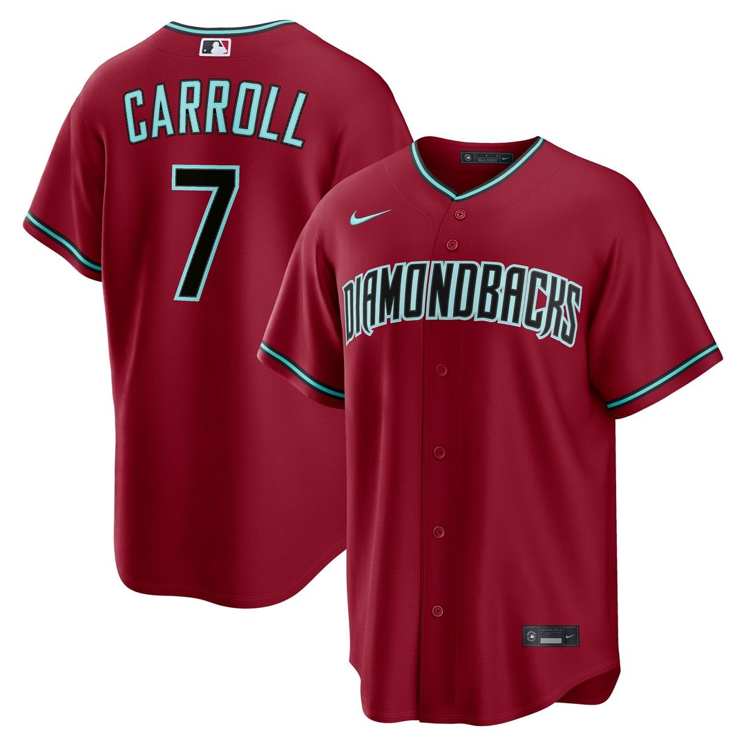 Arizona Diamondbacks Nike Corbin Carroll Road Replica Baseball Jersey - Gray