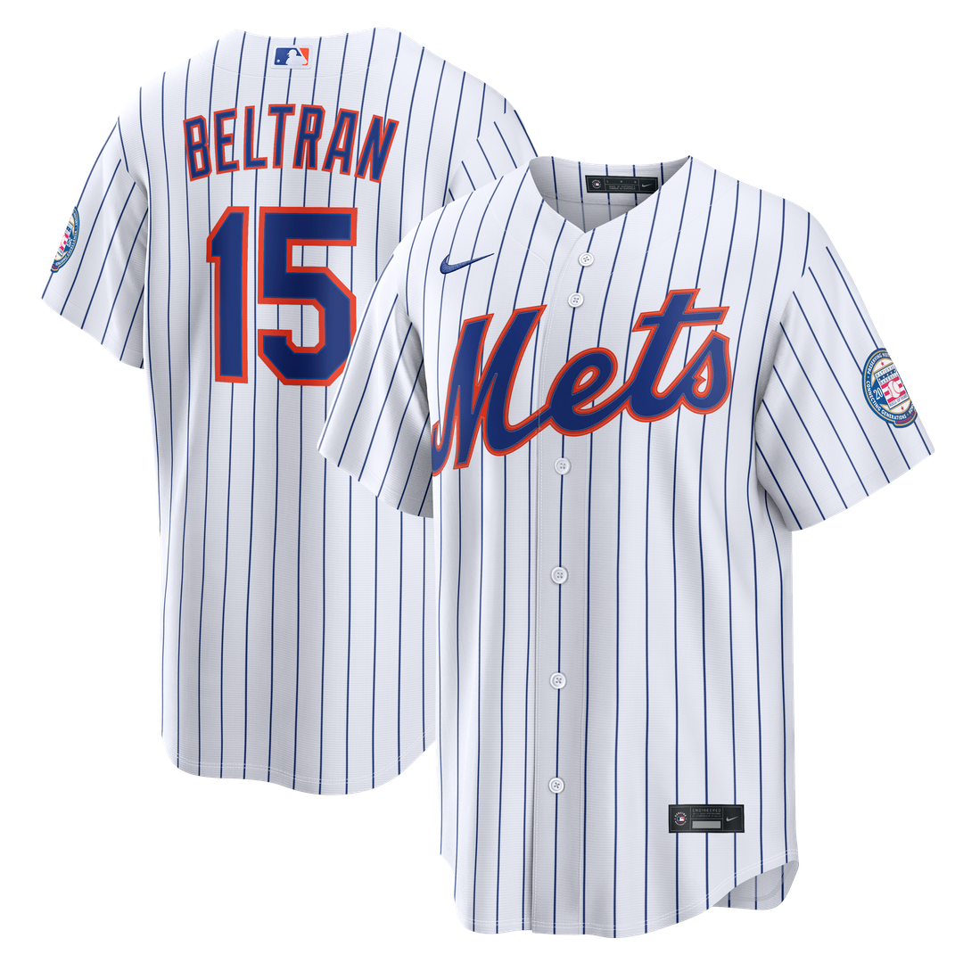 New York Mets Nike Carlos Beltran Home Replica 2026 Hall of Fame Patch Baseball Jersey - White