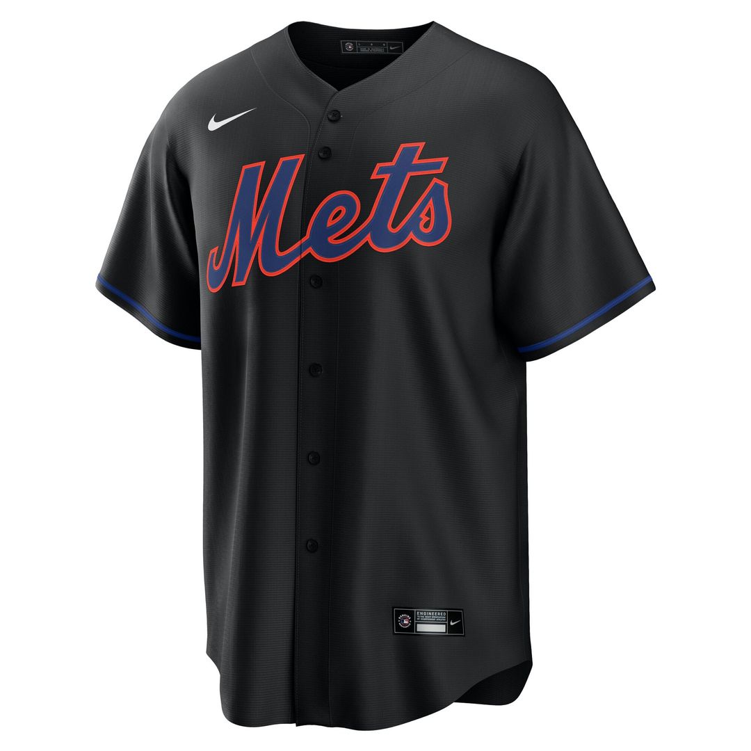 New York Mets Nike Francisco Lindor Alternate Replica Baseball Jersey - Black