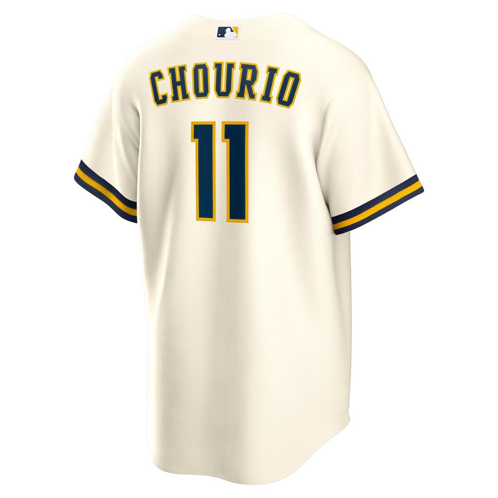 Milwaukee Brewers Nike Jackson Chourio Home Replica Baseball Jersey - Cream