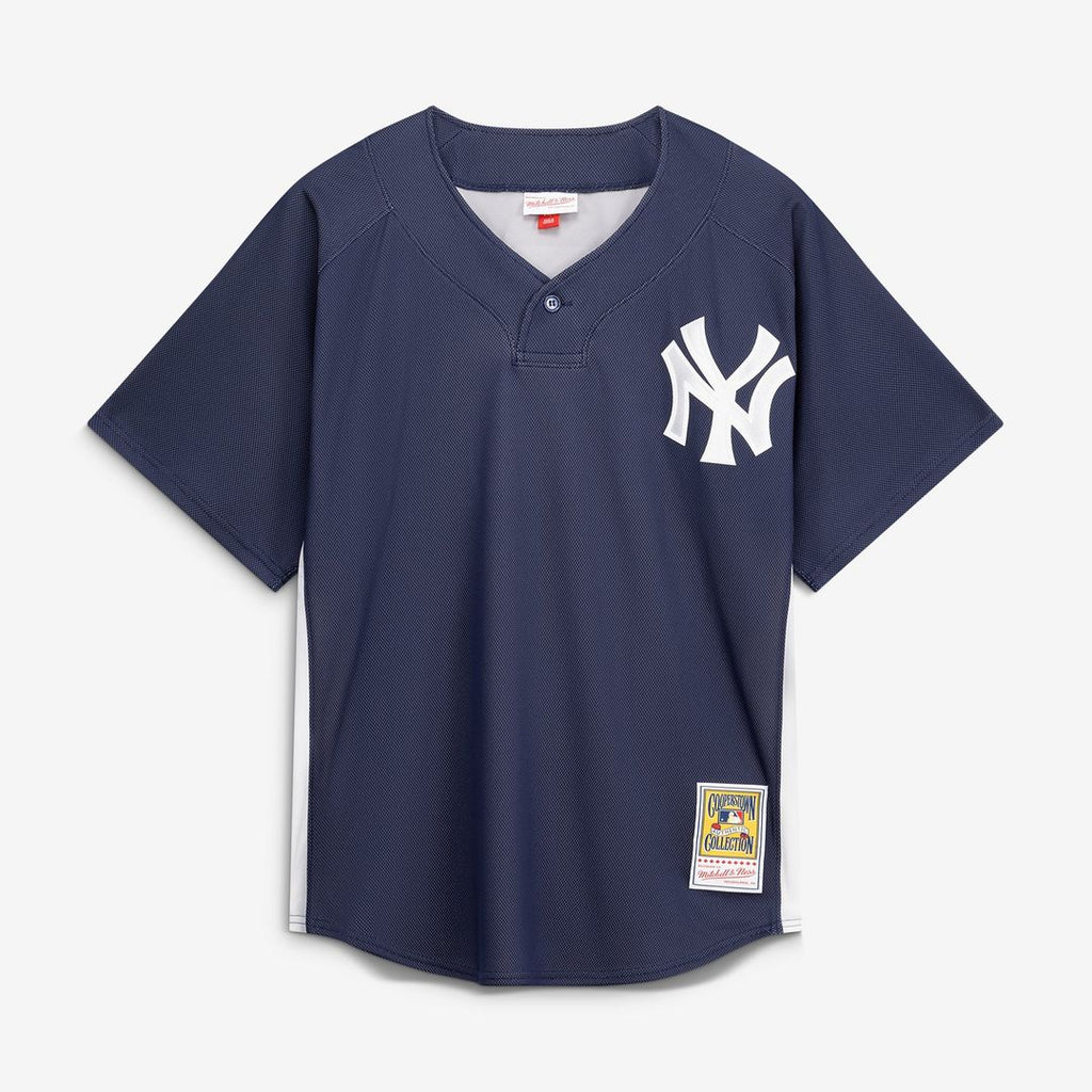 New York Yankees Mitchell & Ness Derek Jeter Authentic Batting Practice Baseball Jersey - Navy