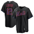 New York Mets Nike Francisco Lindor Alternate Replica Baseball Jersey - Black