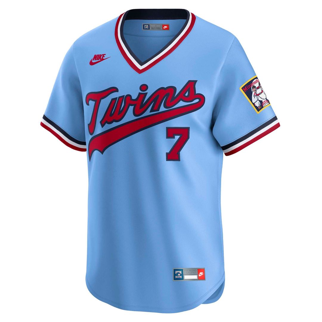 Minnesota Twins Nike Joe Mauer Throwback Cooperstown Collection Limited Baseball Jersey - Light Blue