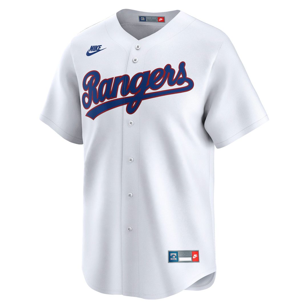 Texas Rangers Nike Cooperstown Collection Limited Baseball Jersey - White