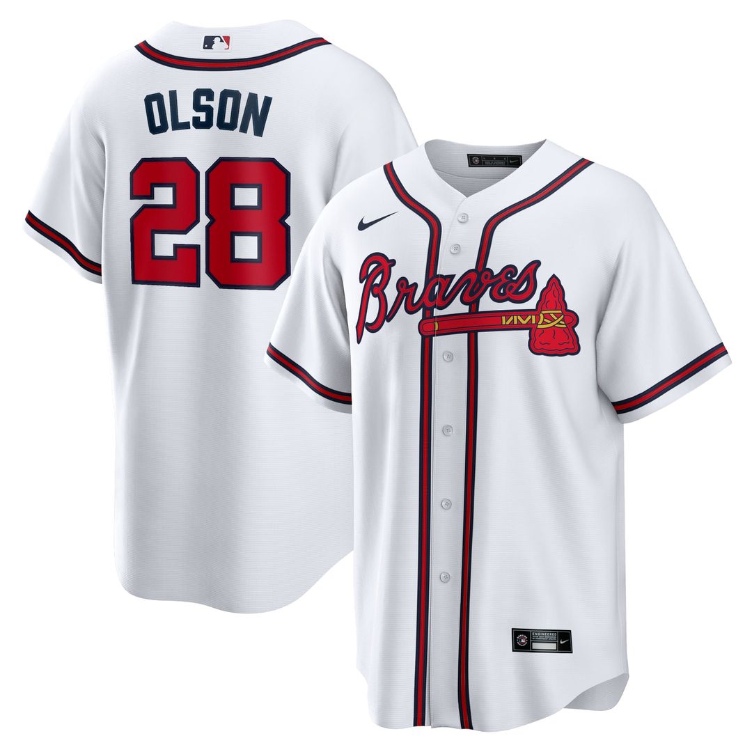 Atlanta Braves Nike Matt Olson Home Replica Baseball Jersey - White