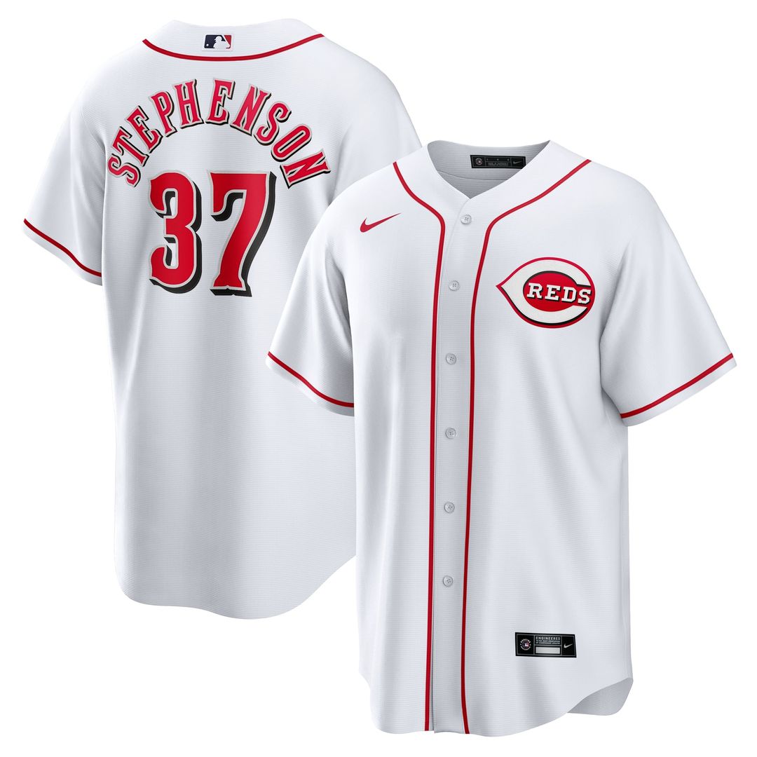 Cincinnati Reds Nike Tyler Stephenson Home Replica Baseball Jersey - White