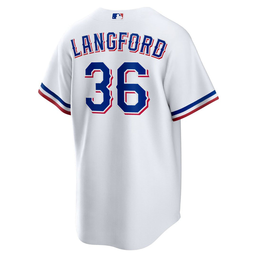 Texas Rangers Nike Wyatt Langford Home Replica Baseball Jersey - White
