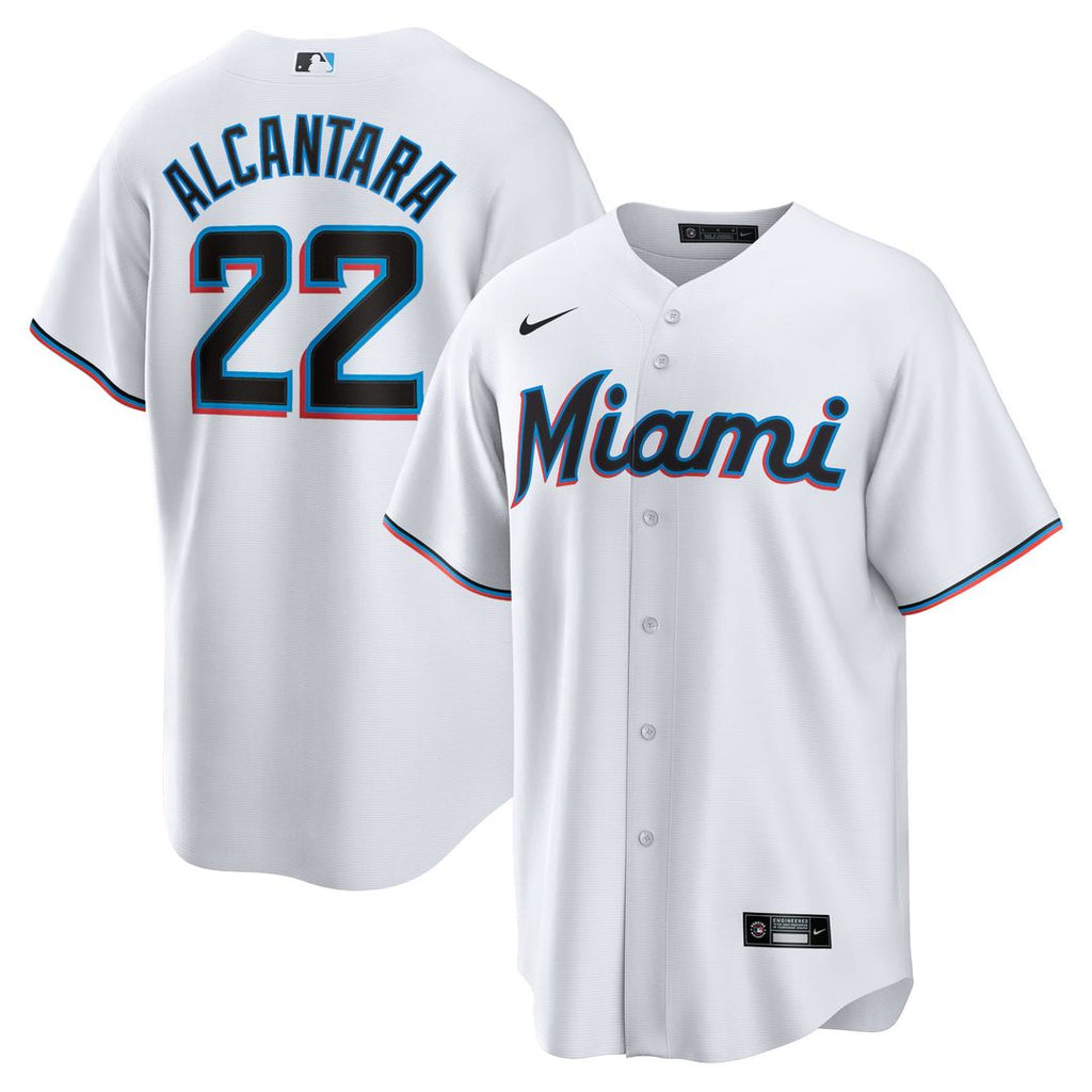 Miami Marlins Nike Sandy Alcantara Replica Baseball Jersey - White