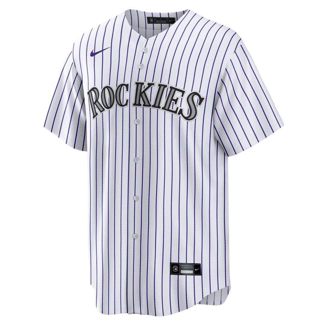Colorado Rockies Nike #1 Groom Home Replica Baseball Jersey - White