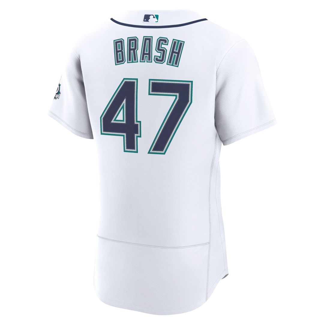 Seattle Mariners Nike Matt Brash Home 50th Season Authentic Baseball Jersey - White