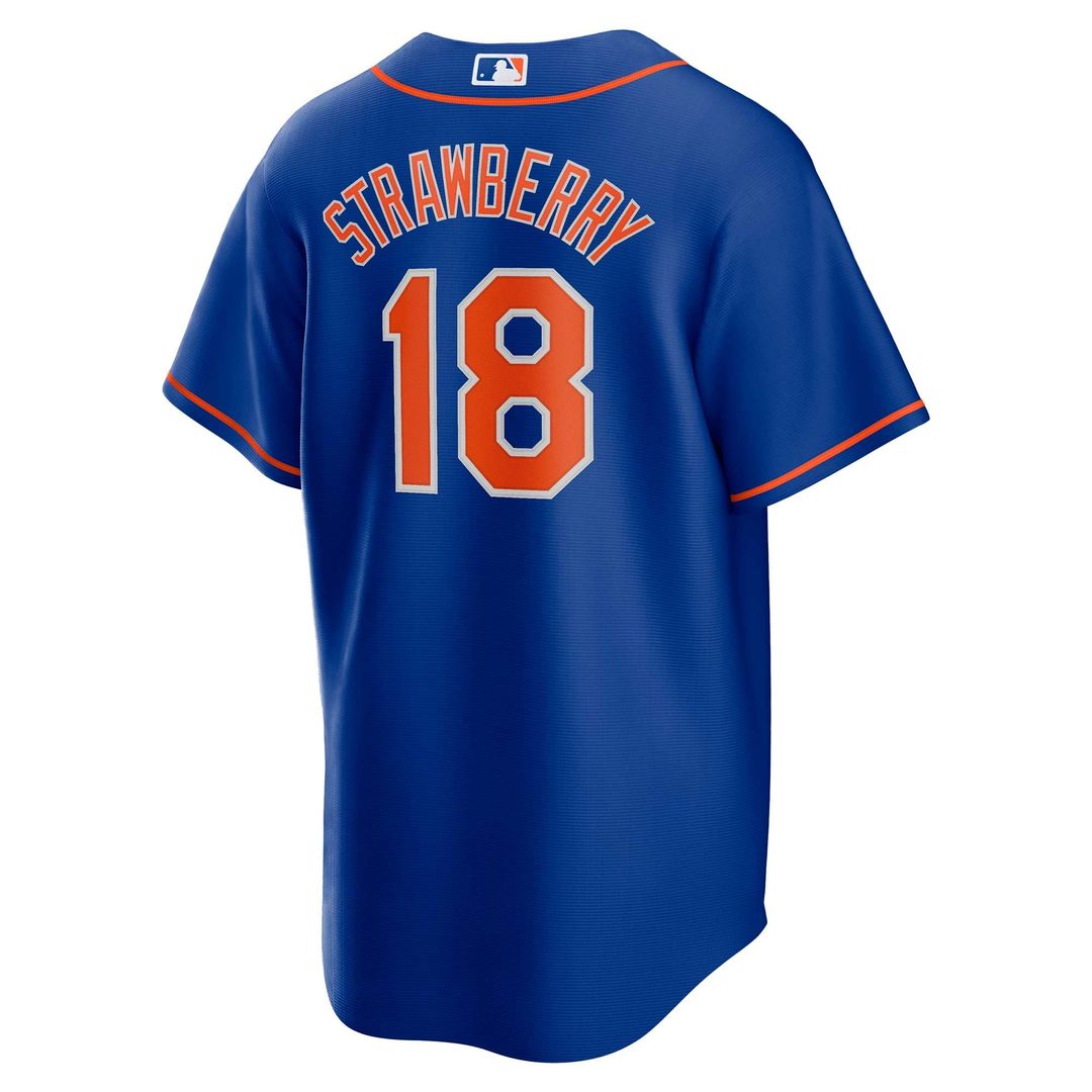 New York Mets Nike Darryl Strawberry Alternate Replica Baseball Jersey - Royal