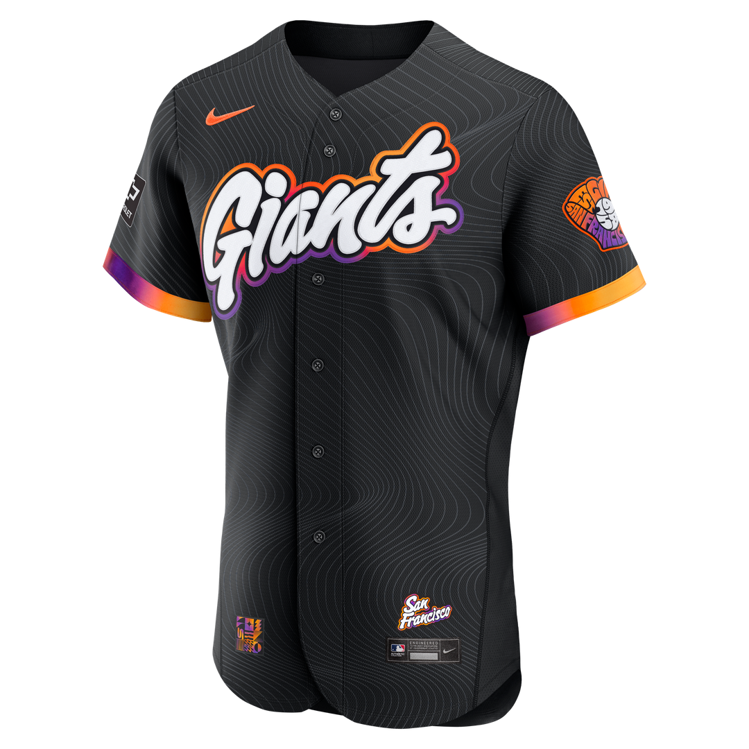 San Francisco Giants Nike Anthracite City Connect Authentic Sponsor Patch Baseball Jersey