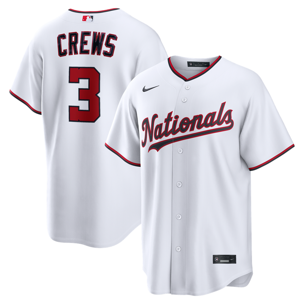 Washington Nationals Nike Dylan Crews Home Replica Baseball Jersey - White