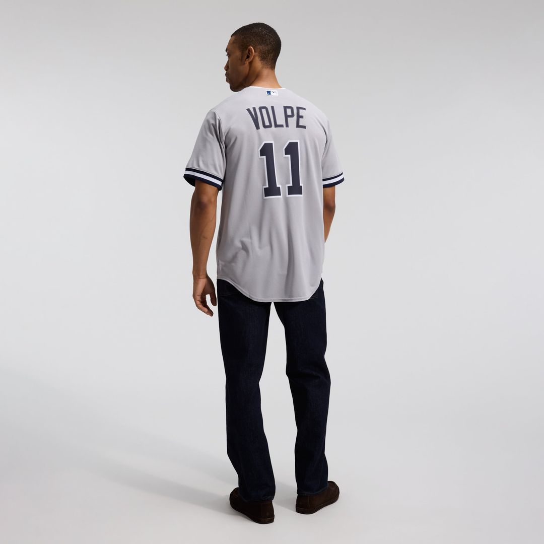 New York Yankees Nike Anthony Volpe Road Replica Baseball Jersey - Gray