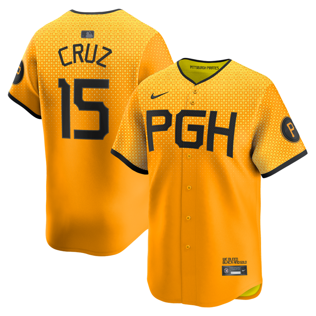 Pittsburgh Pirates Nike Oneil Cruz City Connect Limited Baseball Jersey - Gold