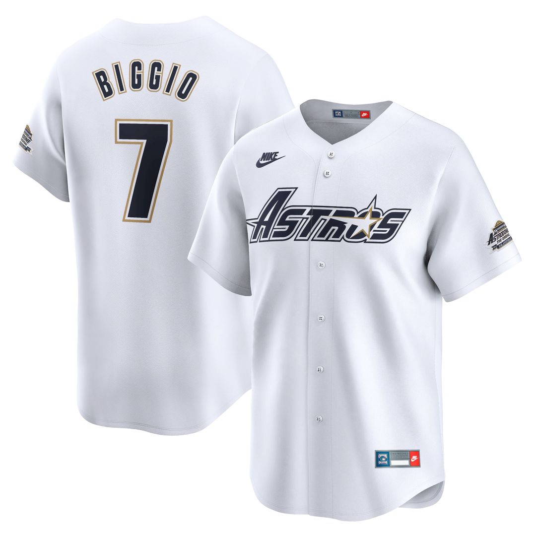 Houston Astros Nike Craig Biggio Throwback Cooperstown Collection Limited Baseball Jersey - White