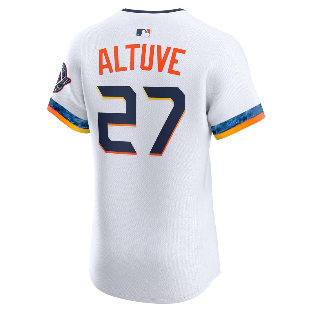 Houston Astros Nike Jose Altuve 2025 City Connect Elite Baseball Jersey - White