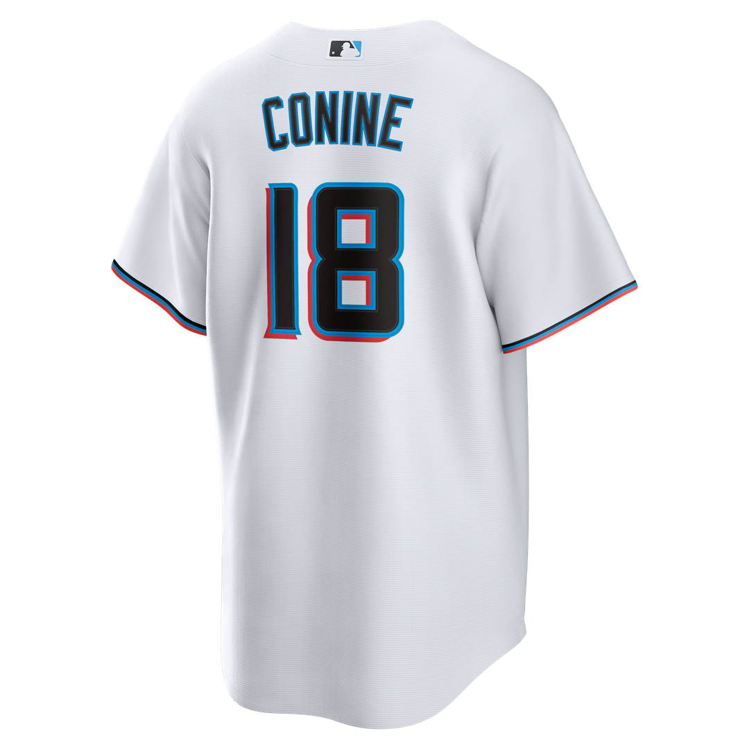 Miami Marlins Nike Griffin Conine Home Replica Baseball Jersey - White
