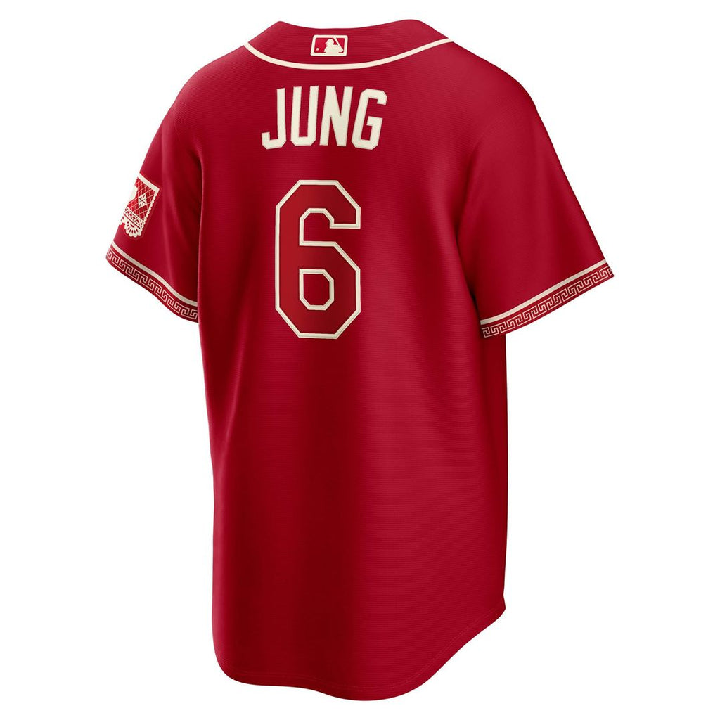Texas Rangers Nike Josh Jung 2026 City Connect Stadium Baseball Jersey - Red