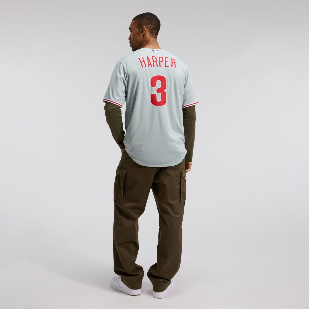 Philadelphia Phillies Nike Bryce Harper Road Replica Baseball Jersey - Gray