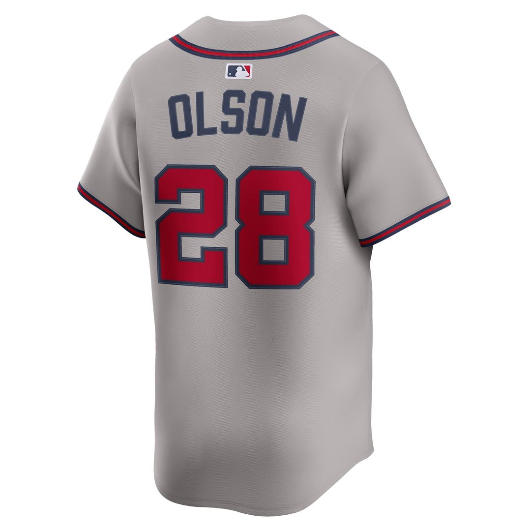 Atlanta Braves Nike Matt Olson Road Limited Baseball Jersey - Gray