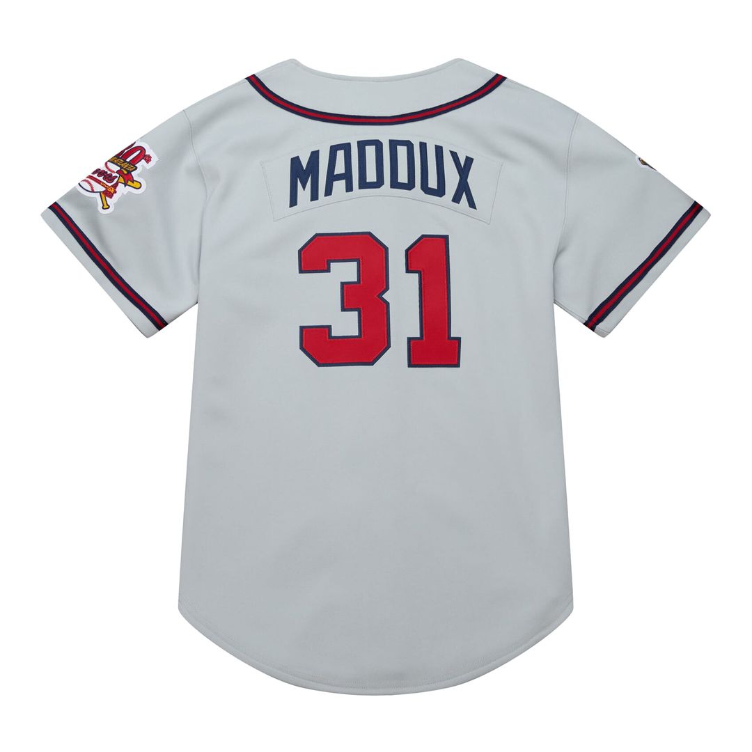 Atlanta Braves Mitchell & Ness Greg Maddux 1995 Throwback Authentic Baseball Jersey - Gray